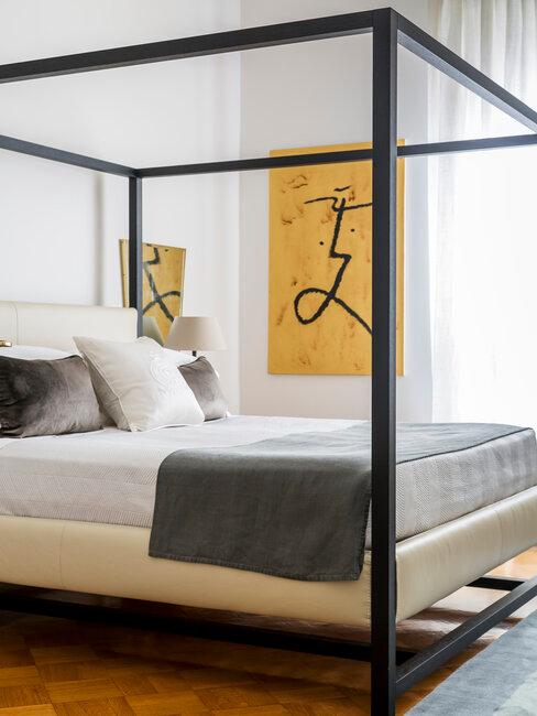 Colors for the bedroom - gray and yellow