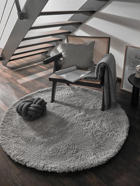 A cozy corner with a carpet